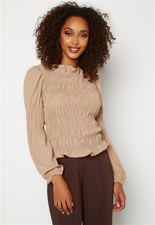 Pieces Trish LS Smock Top