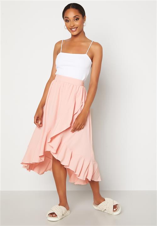 John Zack Wrap Frill Midi Skirt