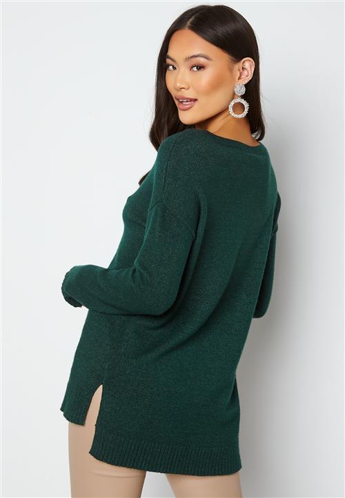 VILA Ril High Low L/S Knit Top