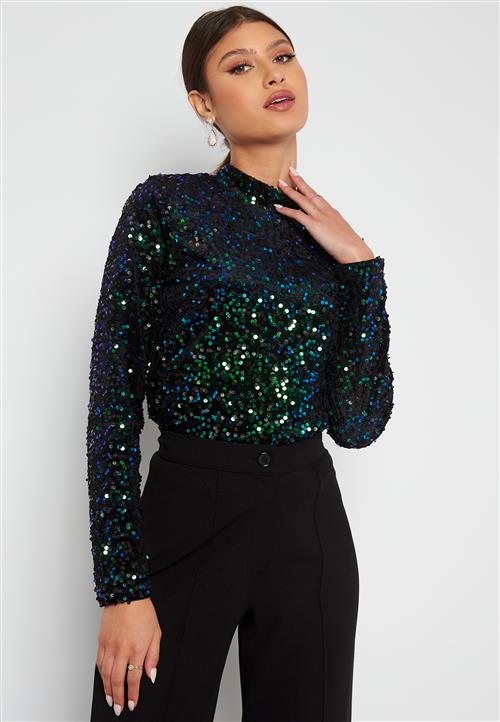 VERO MODA Fame L/S Highneck Sequins Top