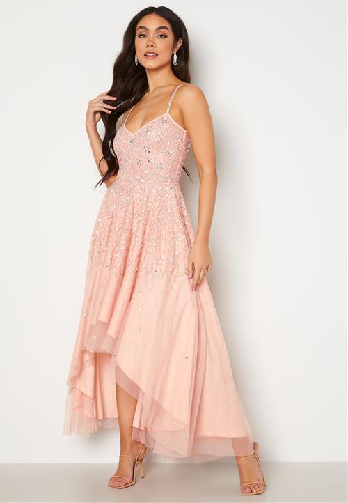Goddiva Embellished High Low Maxi Dress