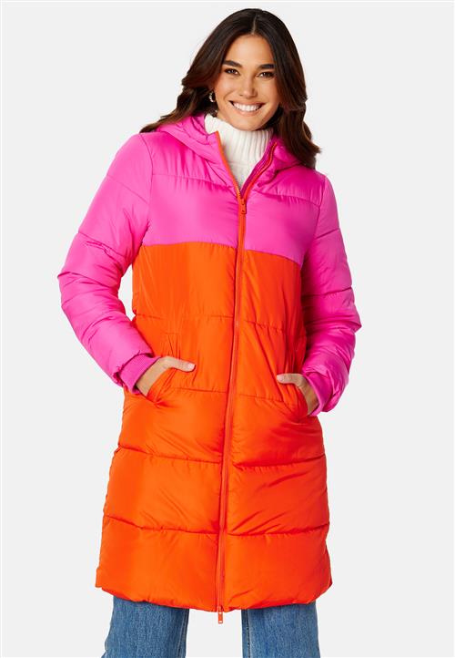 Pieces Bee Blocked Long Puffer