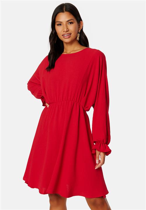 Pieces Flore LS O Neck Dress