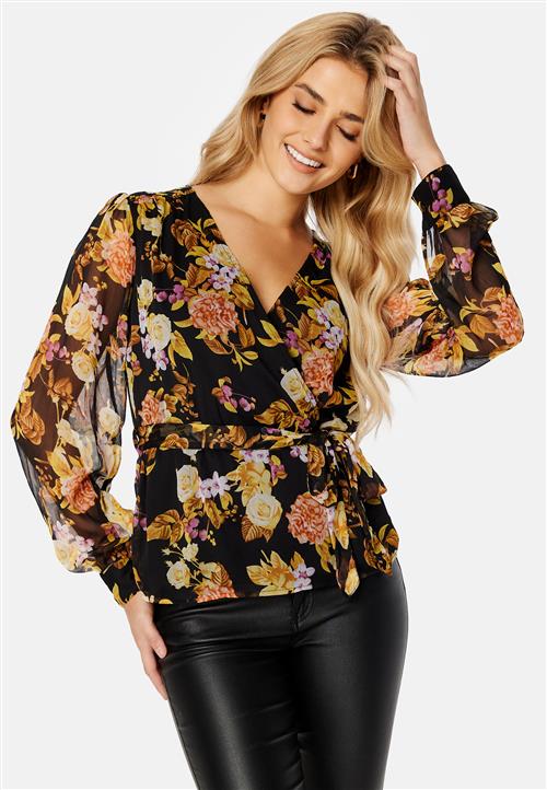 JDY Ella Chiffon LS Wrap Top