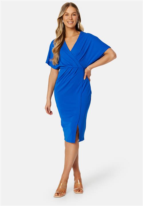 Bubbleroom Occasion Wrap Slit Midi Dress