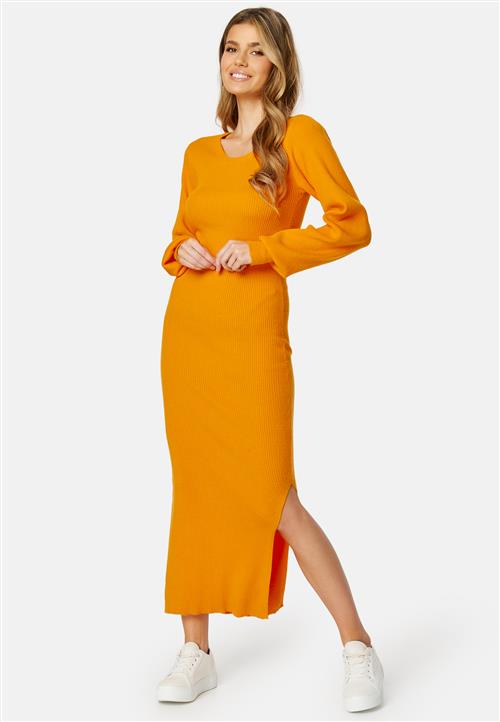 Pieces Dicte LS Long Slit Knit Dress