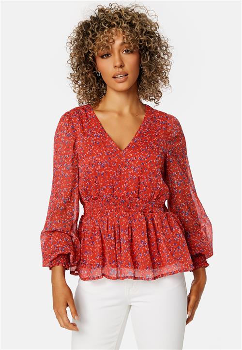 Pieces Mynte LS Peplum Top