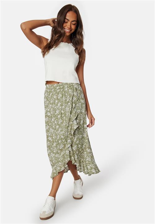 Happy Holly Front Wrap Viscose Skirt