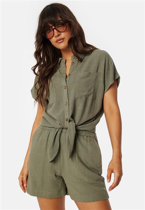 Pieces Pcvinsty Linen Tie Shirt