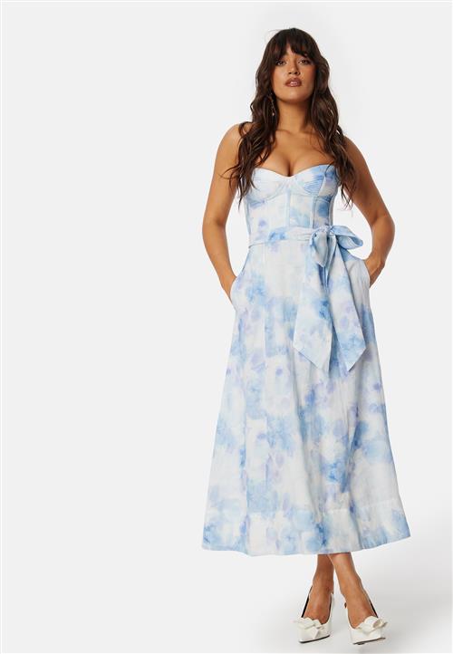 Bardot Vibrant tie dye midi dress