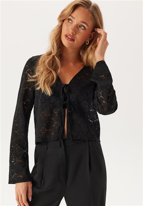 BUBBLEROOM Tie Lace Cardigan