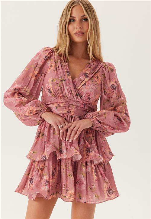 Bubbleroom Occasion Balloon Sleeve Short Flounce Dress