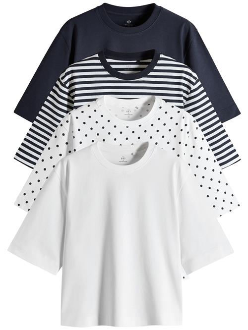 The Set Shirts  marin / hvid