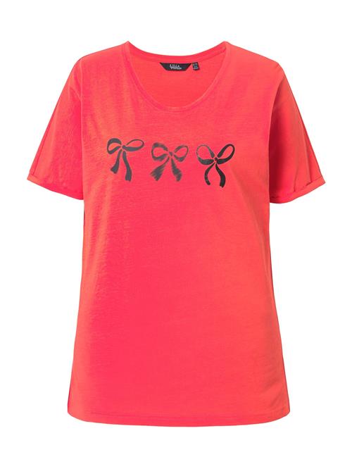 Ulla Popken Shirts  rødmeleret / sort