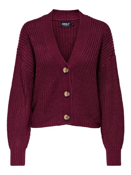 ONLY Cardigan 'ONLCarol'  mørkerød