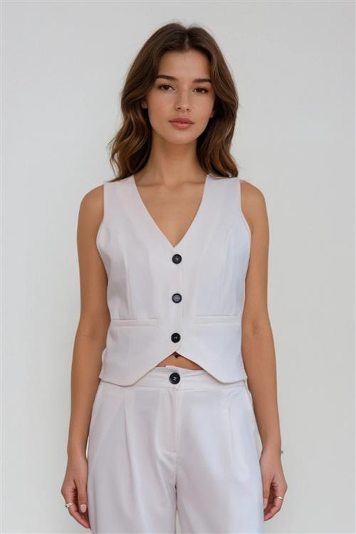 Natalie Vest - Lys Beige - XL - TeeShoppen