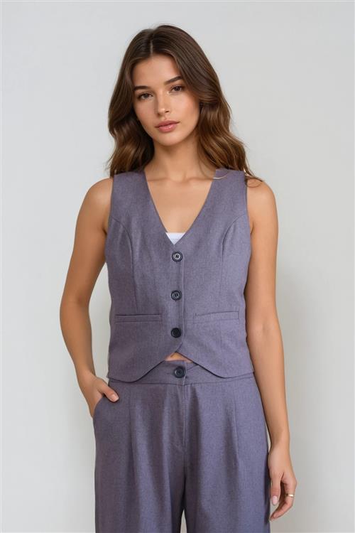 Natalie Vest - Mørkegrå - XL - TeeShoppen