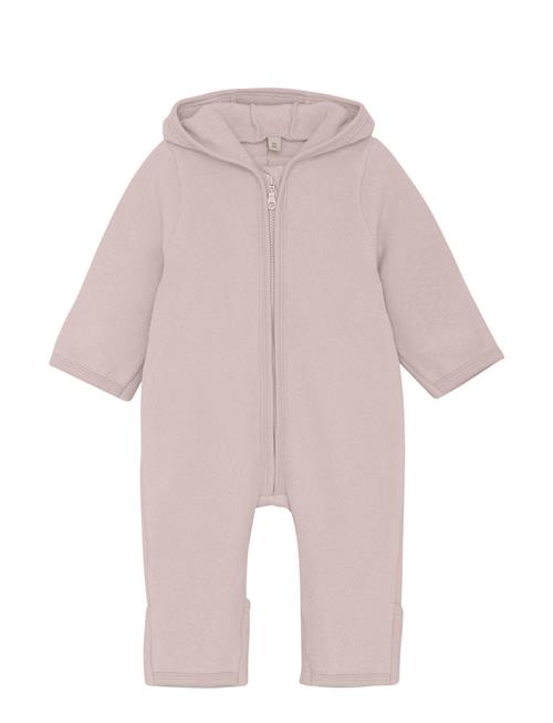 Pram Suit Ears Cot. Fleece Huttelihut Grey