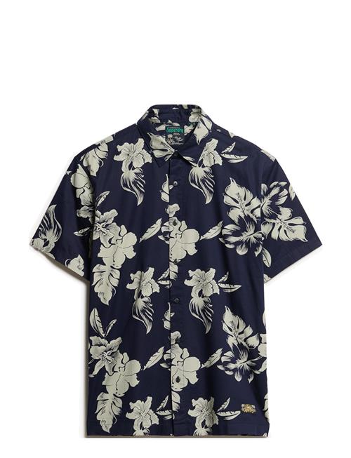 Hawaiian Print Shirt Superdry Navy
