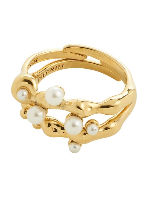 Pilgrim Ring 'HADLEY'  guld / perlehvid