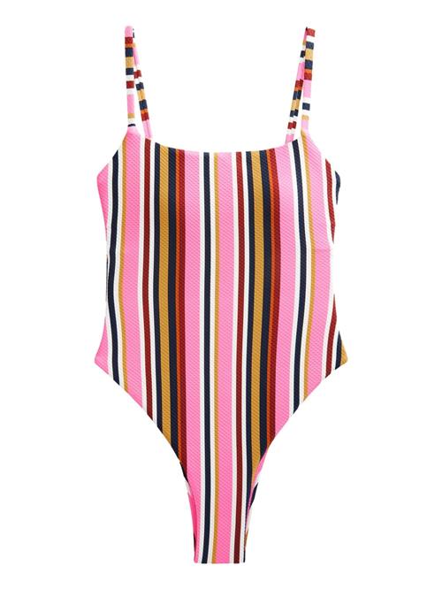 Next Formgivende badedragt  navy / sepia / pink / hvid