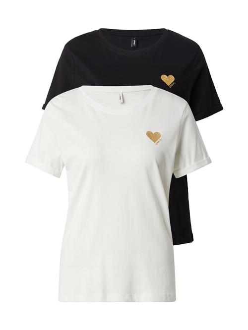ONLY Shirts 'ONLKITA'  guld / sort / hvid