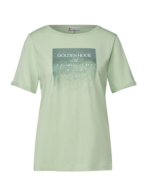 STREET ONE Shirts  siv / lysegrøn / hvid