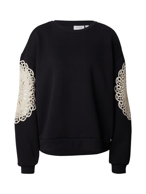 VILA Sweatshirt 'VIHEIKA'  creme / sort