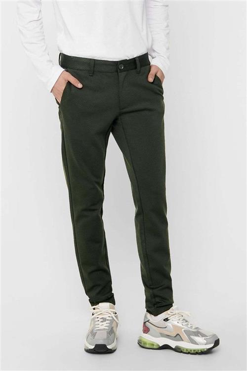 Mark Pants - Mørkegrøn (mønstrede) - Herre - 34/32 - Only & Sons