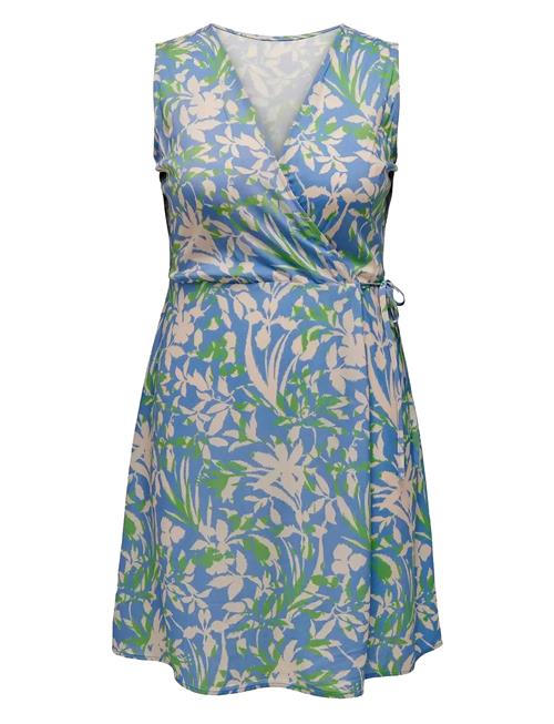 Carpiora S/L Wrap Blk Dress Wvn ONLY Carmakoma Blue