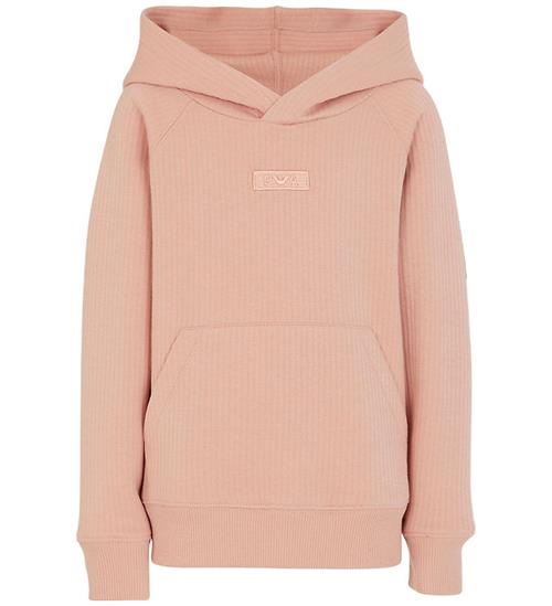 Se Emporio Armani Hættetrøje - Rib - Mahogany Rose ved KidsWorld