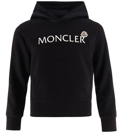 Se Moncler Hættetrøje - Sort m. Hvid ved KidsWorld