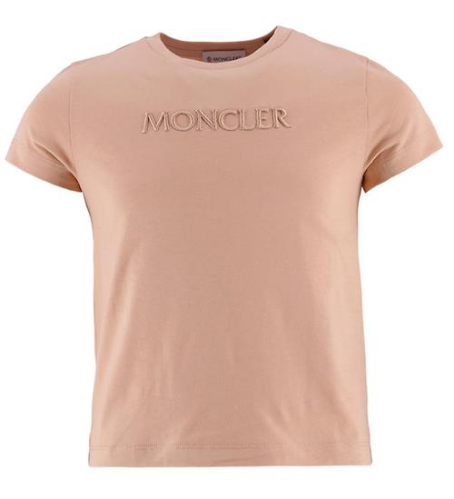 Moncler T-shirt - Pastel Pink m. Broderi