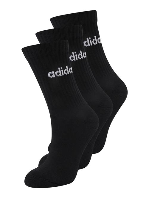 ADIDAS PERFORMANCE Sportssokker 'Linear Crew Cushioned 3 Pairs'  sort / hvid