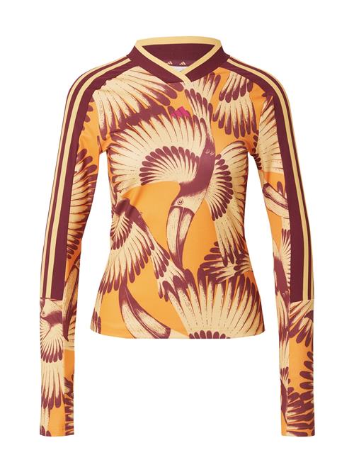 ADIDAS SPORTSWEAR Funktionsbluse 'Farm'  gul / orange / bordeaux