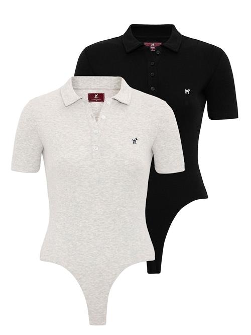 Williot Shirtbody 'Esperanza'  grå / sort
