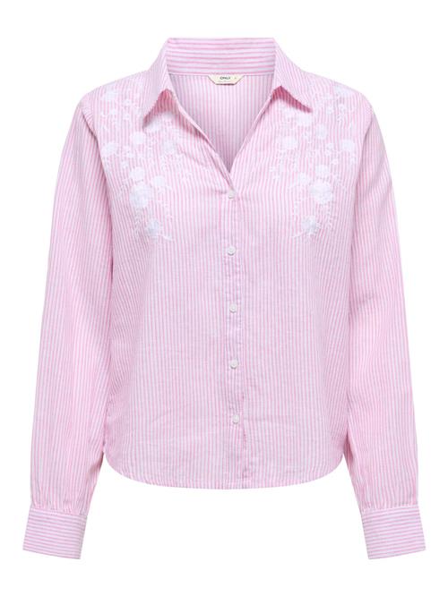 ONLY Bluse 'ONLCosima'  lyserød / hvid
