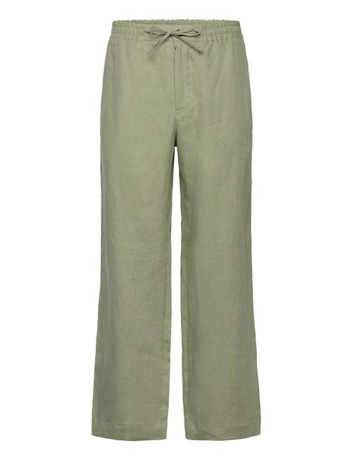 Noah Wide Linen Pants J. Lindeberg Green