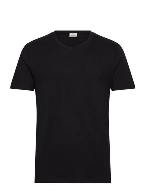 100 Cotton Slim-Fit V-Neck T-Shirt Mango Black