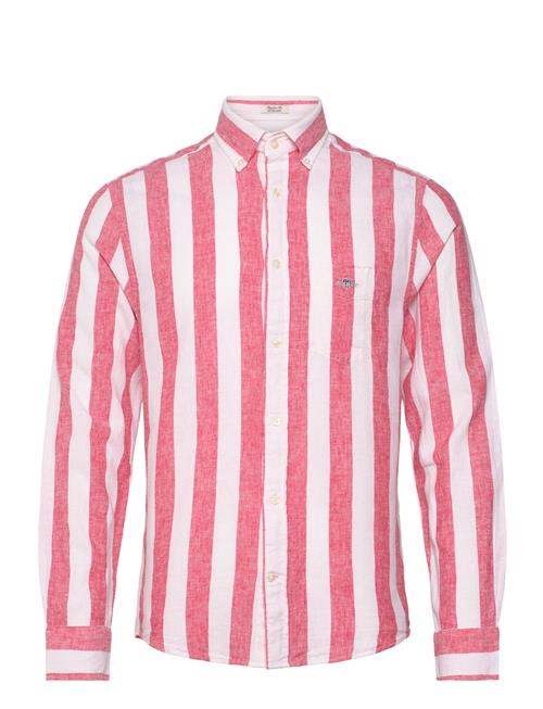 Reg Cotton Linen Bold Stripe Shirt GANT Red