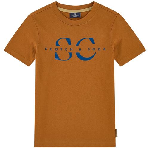 Scotch & Soda Logo Print T-shirt Tobacco 6 Y  Brun  6 år  mand