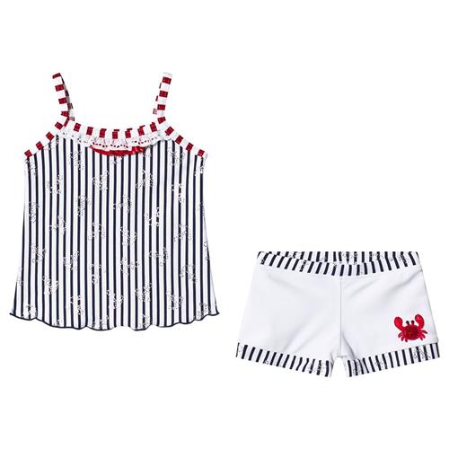 Pate de Sable Navy Stripe Top & White Short Set 6 months    6 måneder  kvinde