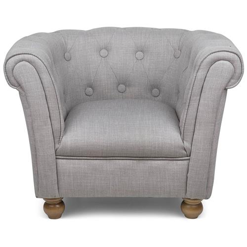 JOX Chesterfield Lænestol Grå One Size      Unisex