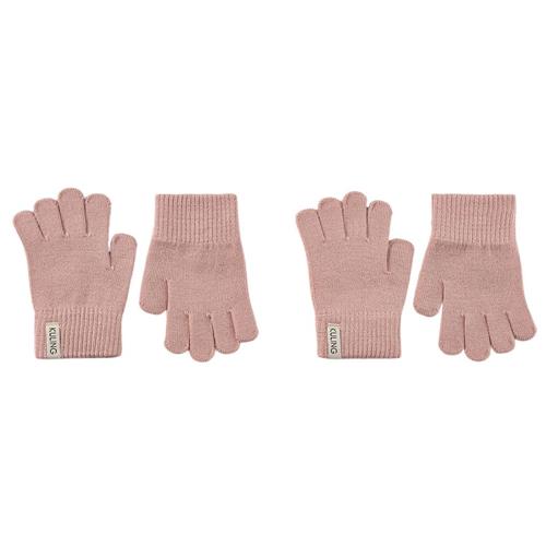 Kuling Magic 2-pak Handsker I Uld Lyserød 8-10 Y  Lyserød  8-10 år  Unisex