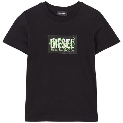 Diesel Logo T-shirt Sort 14 Y  Sort  14 år  Unisex