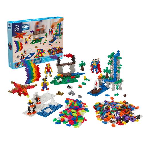 Plus-Plus 1200-Piece Plus-Plus® Basic Learn To Build Super Sæt One Size  Blå  One Size  Unisex