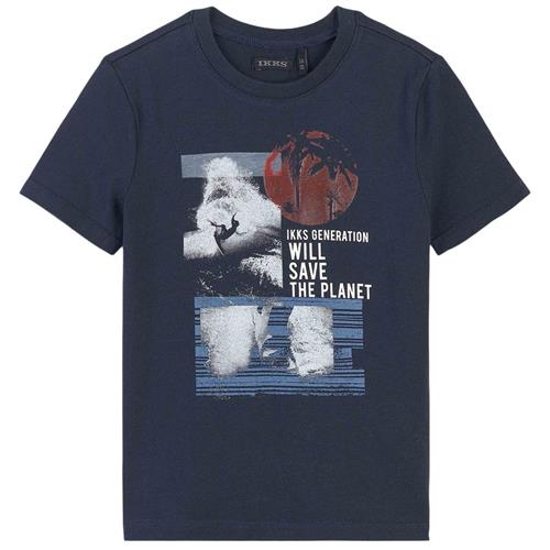 IKKS Save the Planet T-shirt Navyblå 12 Y  Marineblå  12 år  mand