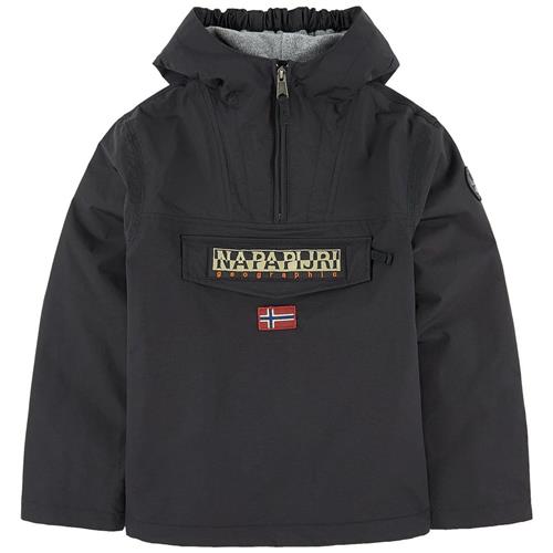 Napapijri Fleece-lined Rainforest Windbreaker Jacket Black 10 Y    10 år  Unisex