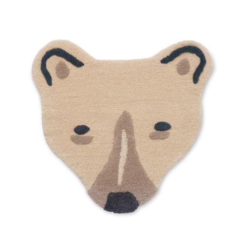 ferm LIVING Polar Bear Head Tufted Tæppe Cremefarvet One Size      Unisex