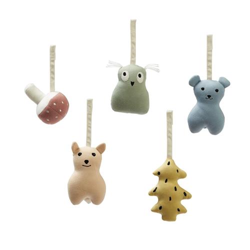 Kid's Concept 5-pak Edvin Woodland Babygymlegetøjer 0-1 Y      Unisex